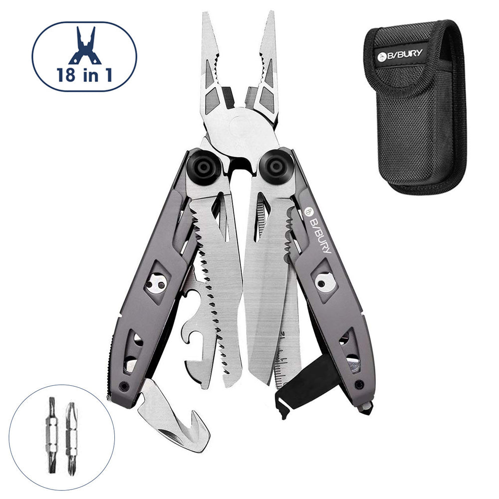 Bibury Plier Multitool (18-in-1) Titanium Finish