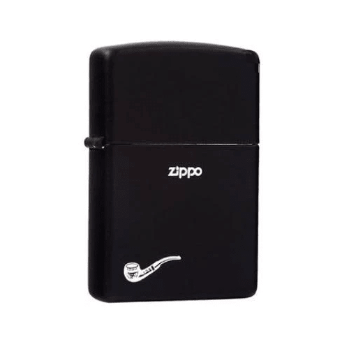Zippo Pipe 218PLWPZ Black Matte Pipe Logo Lighter